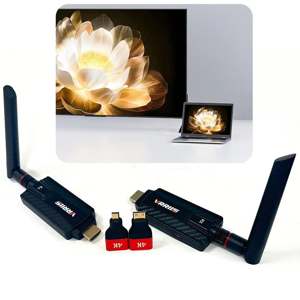 Kit Trasmettitore e Ricevitore Video HDMI Wireless 200M, Adattatore Display Extender, Dongle TV Stick per Laptop PC a TV Monitor Proiettore