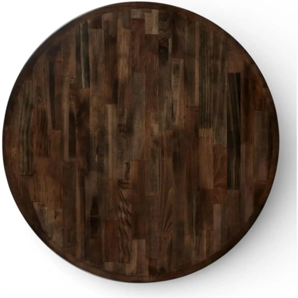Piano Tavolo Rotondo Commerciale per Ristoranti, Caffetterie e Sale da Pranzo (Piano in Legno Massello con Finitura, Diametro 30")