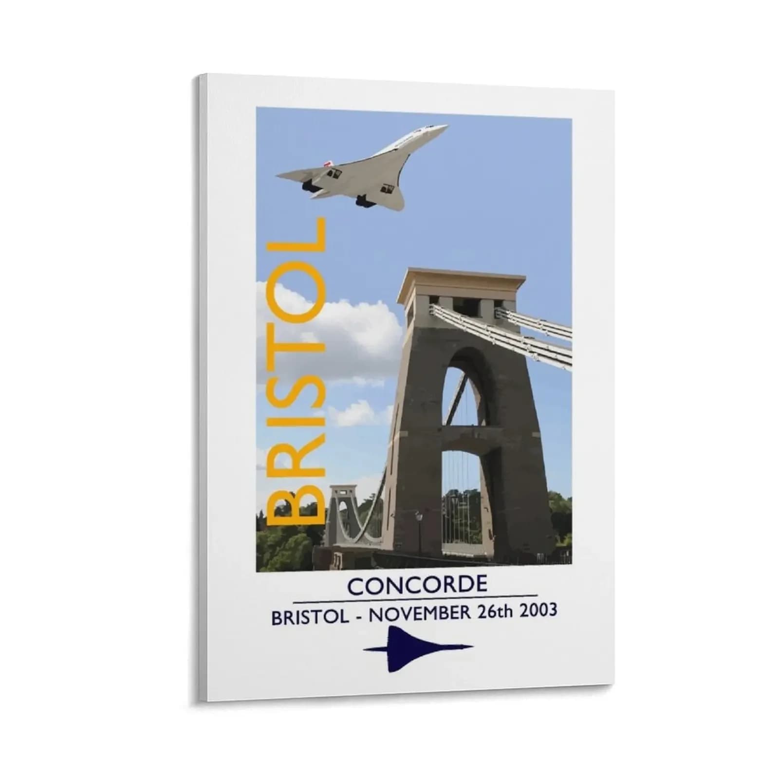 Concorde - G-BOAF Return to Bristol 2003 Painting on canvas Decorative image decoration of the house mural decoration on luxury canvas