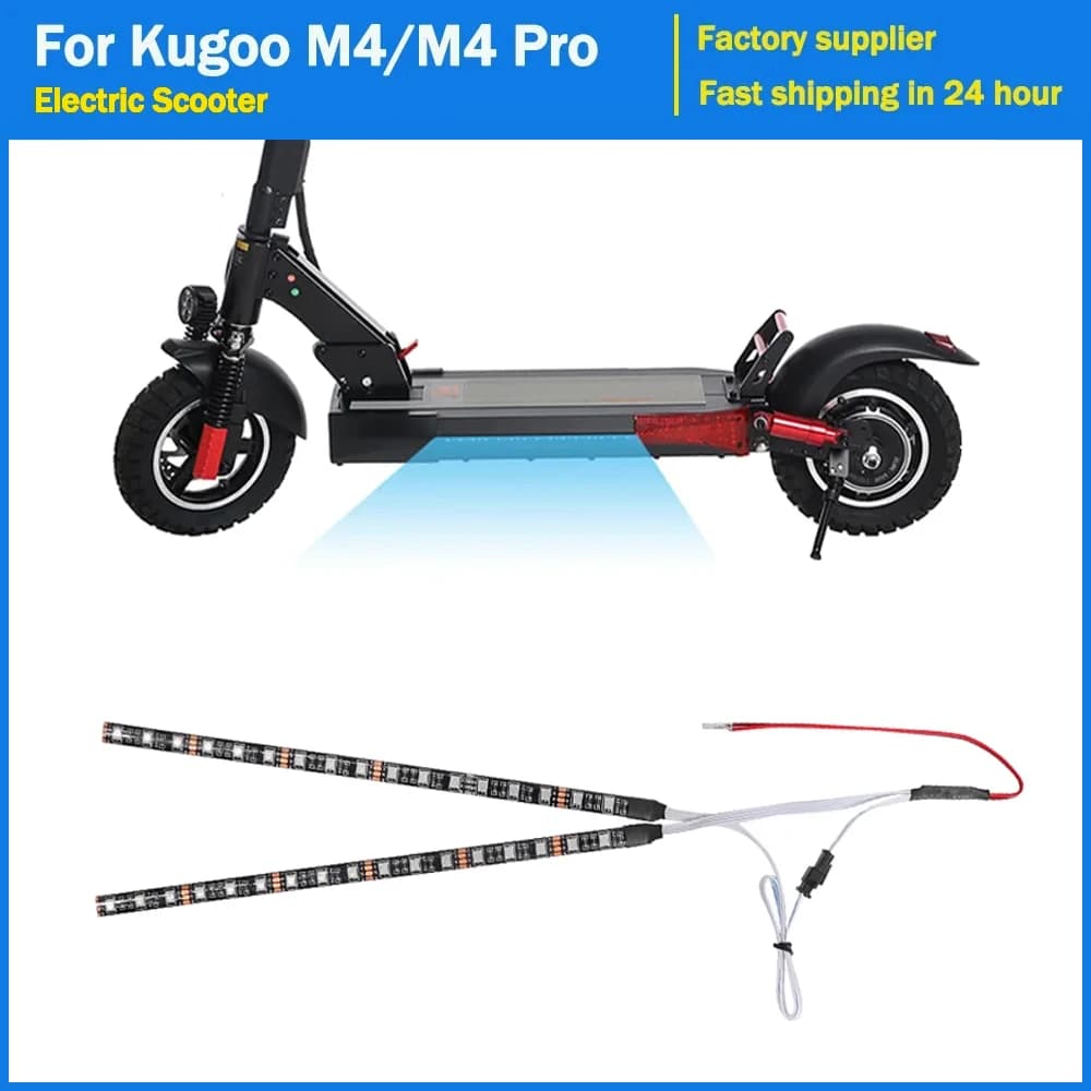 Lampada da barra per torcia a striscia LED per Kugoo M4/M4 Pro Scooter elettrico Striscia impermeabile Accessorio per luce notturna di avvertimento di sicurezza esterna