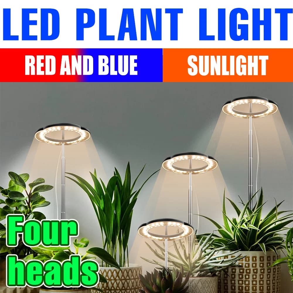 Lampada LED a Spettro Completo per Coltivazione Indoor, Illuminazione per Semenzai, Piante Idroponiche, Cactus, Succulente e Fiori in Vaso