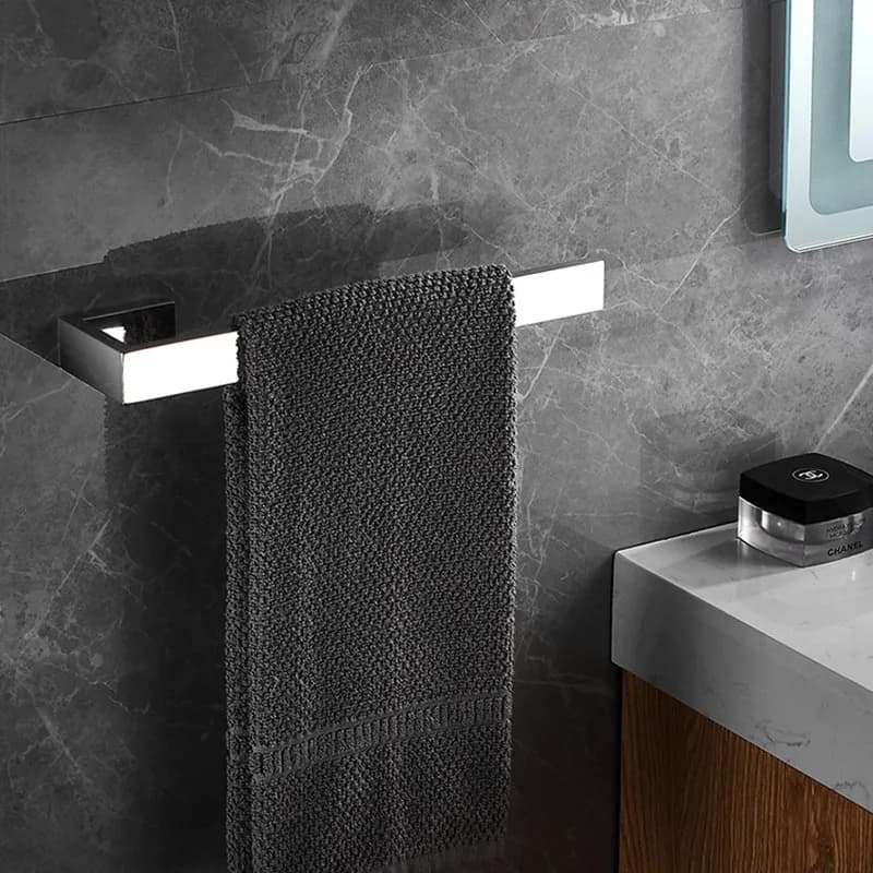 Portasciugamani di lusso leggero da bagno in acciaio inossidabile 304 portasciugamani sospeso unipolare portasciugamani creativo