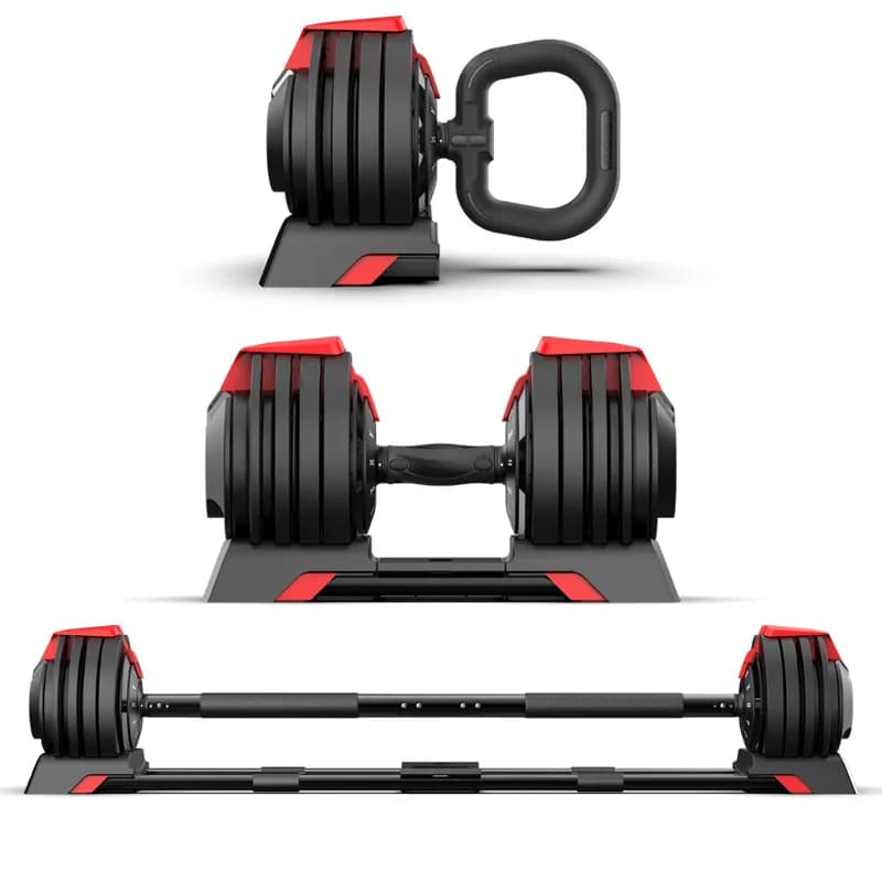 2025 New update 3 in 1 adjustable gym weight set with adjustable handlebars Kettlebell and barbell