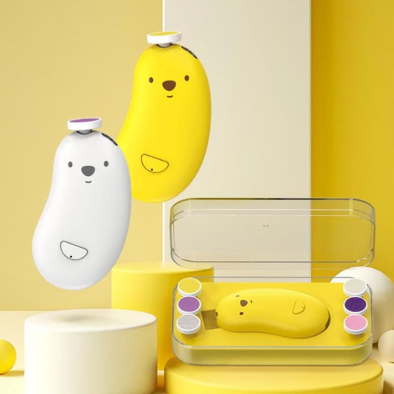 Smerigliatrice per unghie per bambini Set di forbici per unghie per neonati ricaricabili elettrici Set di forbici per unghie per la casa silenziose e sicure