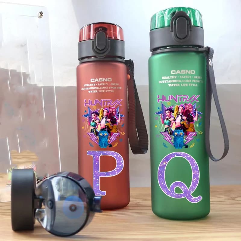 Borraccia per bevande A-Z Kpop da 560 ml a forma di zucca, colori blu, nero, rosso, verde, regalo per fan