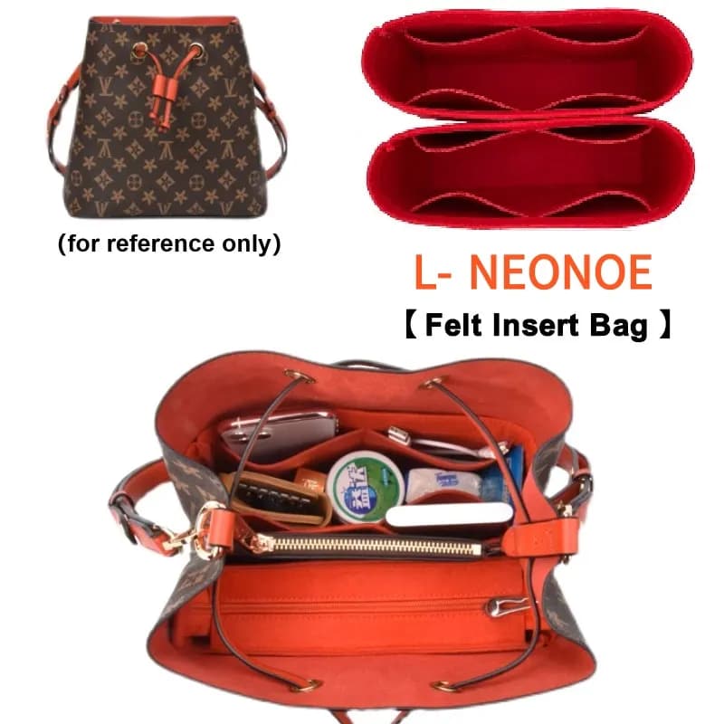 Organizer per borsa con inserto in feltro per NEONOE MM Organizer per borsa per trucco Borsa interna da viaggio per donna Borsa interna per cosmetici portatile