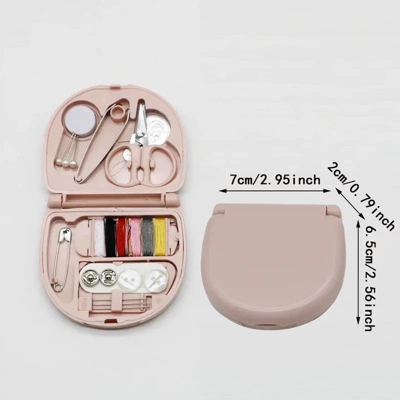 New Nordic Style Mini Needle Thread Kit Portable Sewing Tool Set Compact Needle & Thread Storage Box Household Repair Supplies