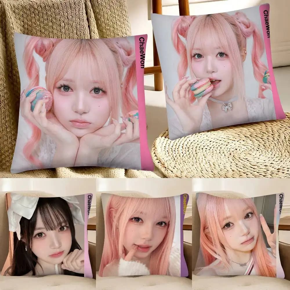 CUTE Girl C-ChaeWonS Popular Female Singer Pillow Case Square Pillow Bedroom Sofa Leisure Comfort Cushion Car Home Decoration