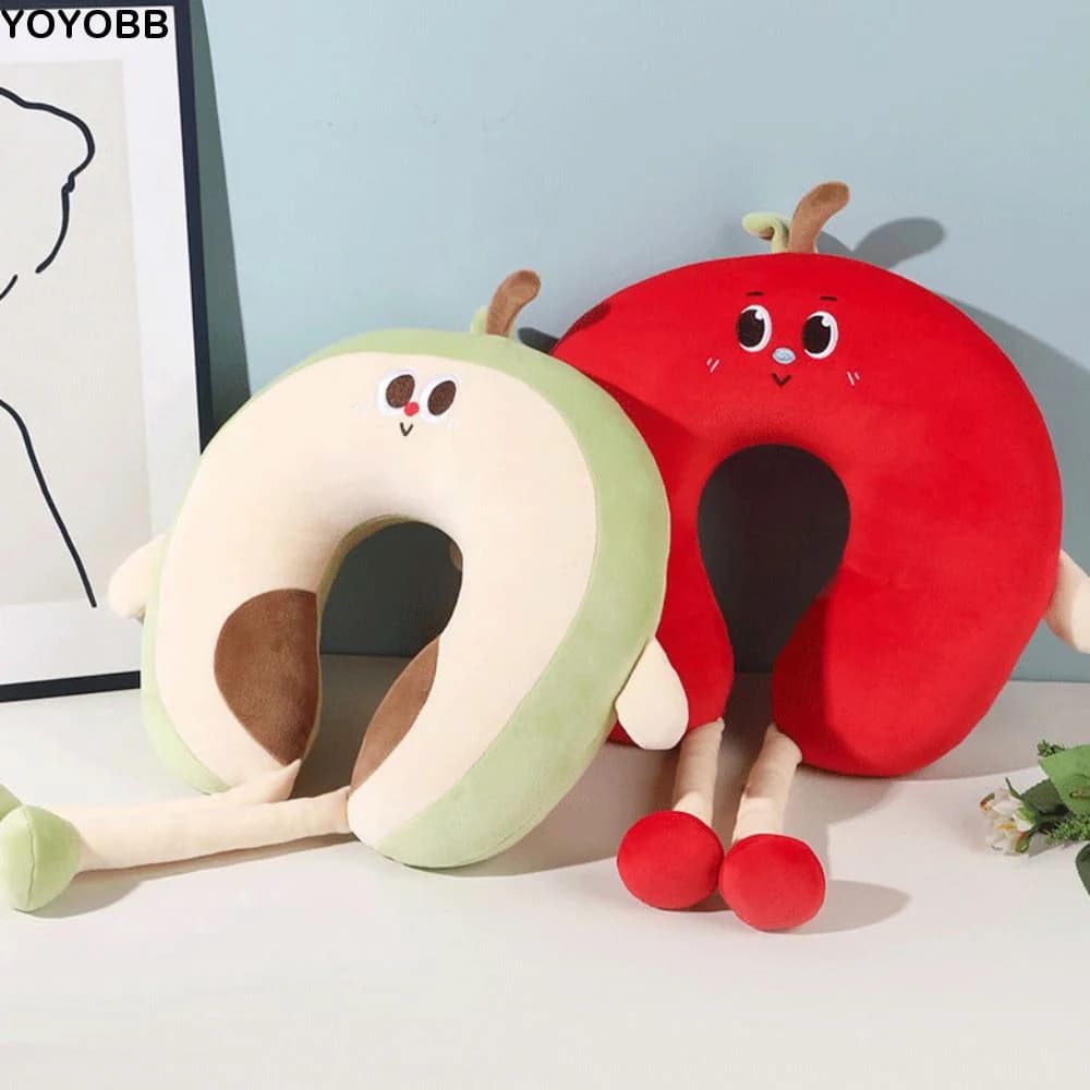 Cuscino da Viaggio a Forma di Frutta Cartoon, Morbido e Soffice, in Cotone PP a Lento Ritorno, per Ufficio e Pisolini, per Adulti