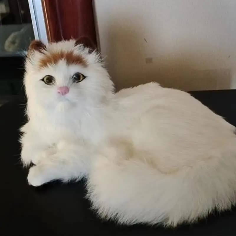 Simpatico gatto di simulazione peluche morbido modello di gattino farcito gatto finto animali realista per bambini ragazze compleanno regalo di san valentino