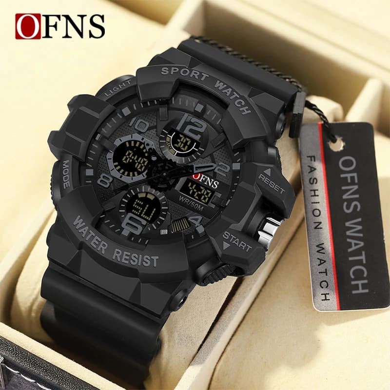 Multifunctional Digital Analog LED Outdoor Anti Shock Waterproof LED Sport Watch Big Wrist Watch Electronic Style G Men's Watch