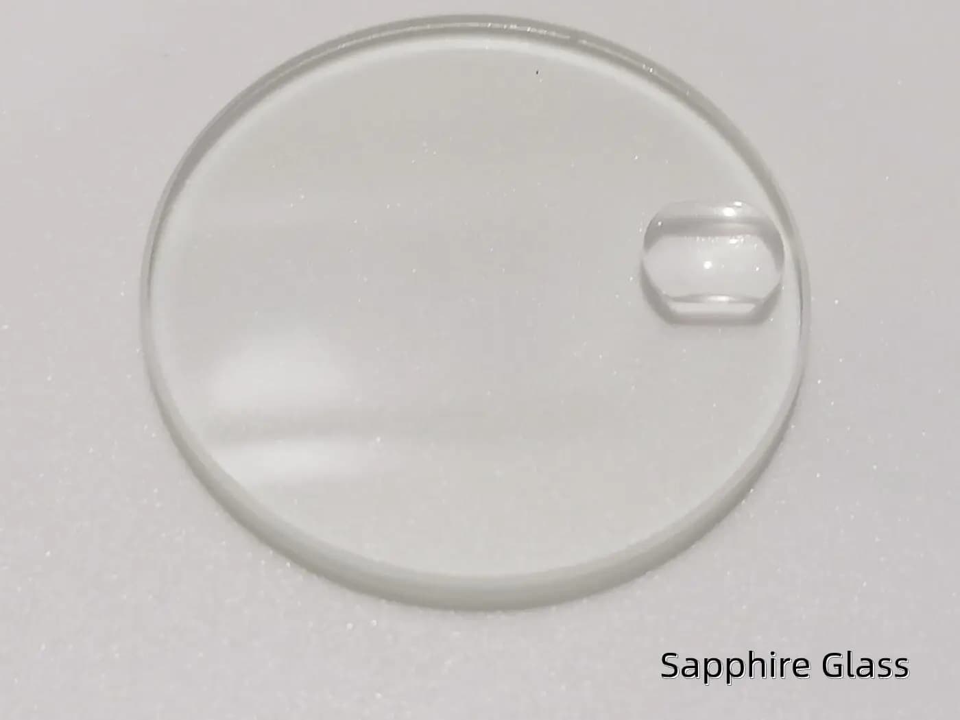 Date Window Watch Glass Round Flat Sapphire Timepiece Crystal 1.5mm Thick with Bubble Magnifier 25mm-34.5mm Diameter YZC932