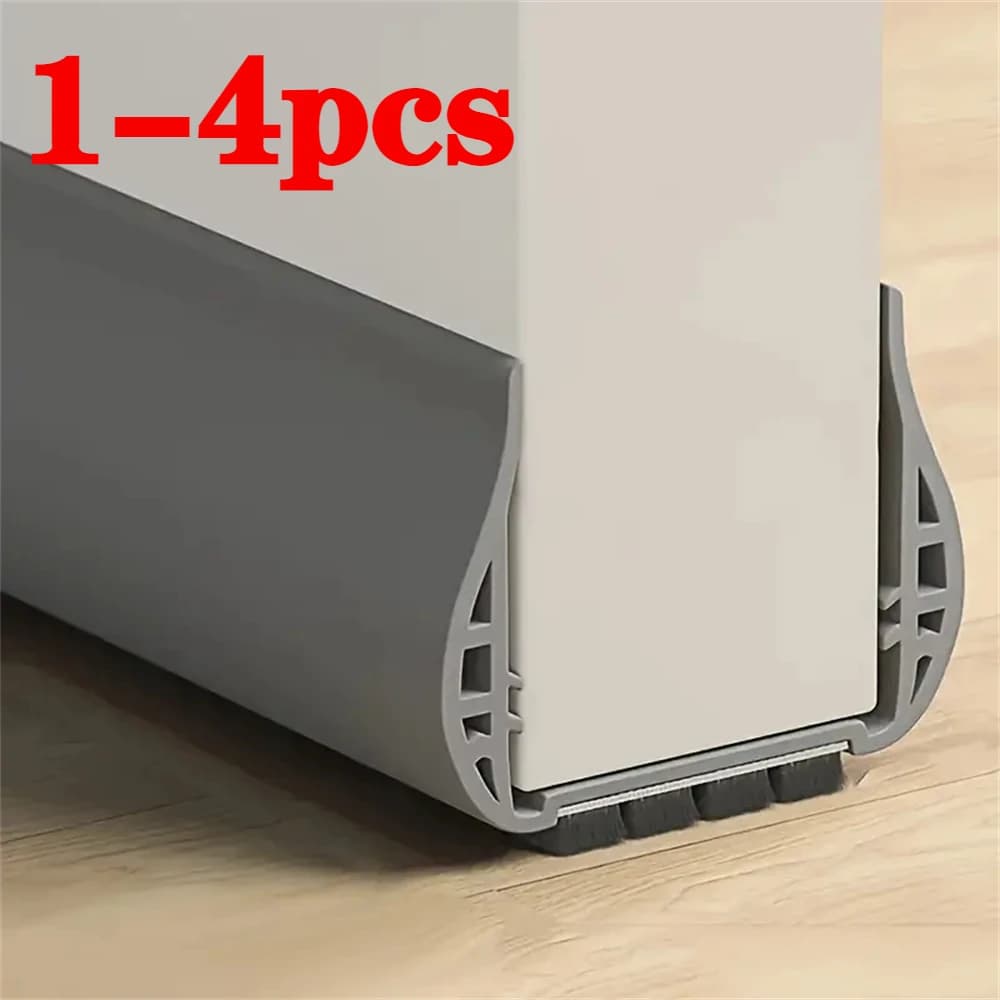 1-4 pz 93 cm Striscia di Tenuta Inferiore Della Porta con Spazzola PVC Antipolvere Insonorizzata Snap-in installazione Gap Porta Draft Stopper Guarnizione