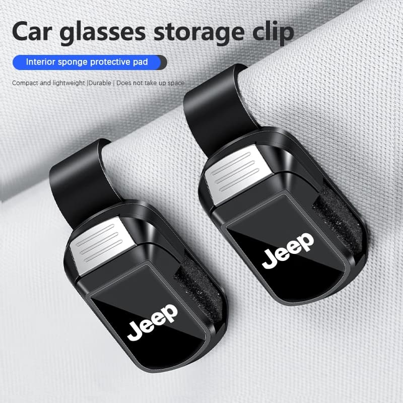 Clip per occhiali da sole per auto, supporto per occhiali da sole per Jeep Compass Wrangler Grand Cherokee Avenger Renegade jk Gladiator
