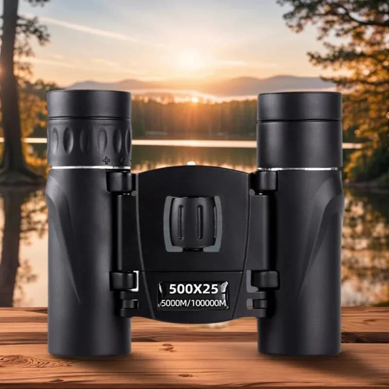 Binocolo Portatile Mini HD 100x22 con Ottica Pieghevole Bak4 FMC a Lungo Raggio 30000m per Caccia, Sport, Campeggio e Viaggi