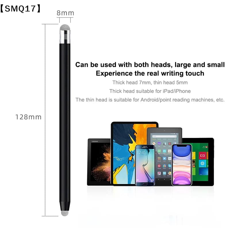 Mesh Fiber Capacitive Stylus Pen Double Nib Touch Screen Pens Drawing Pen For Universal Capacitive Screen Phone Tablet【SMQ】