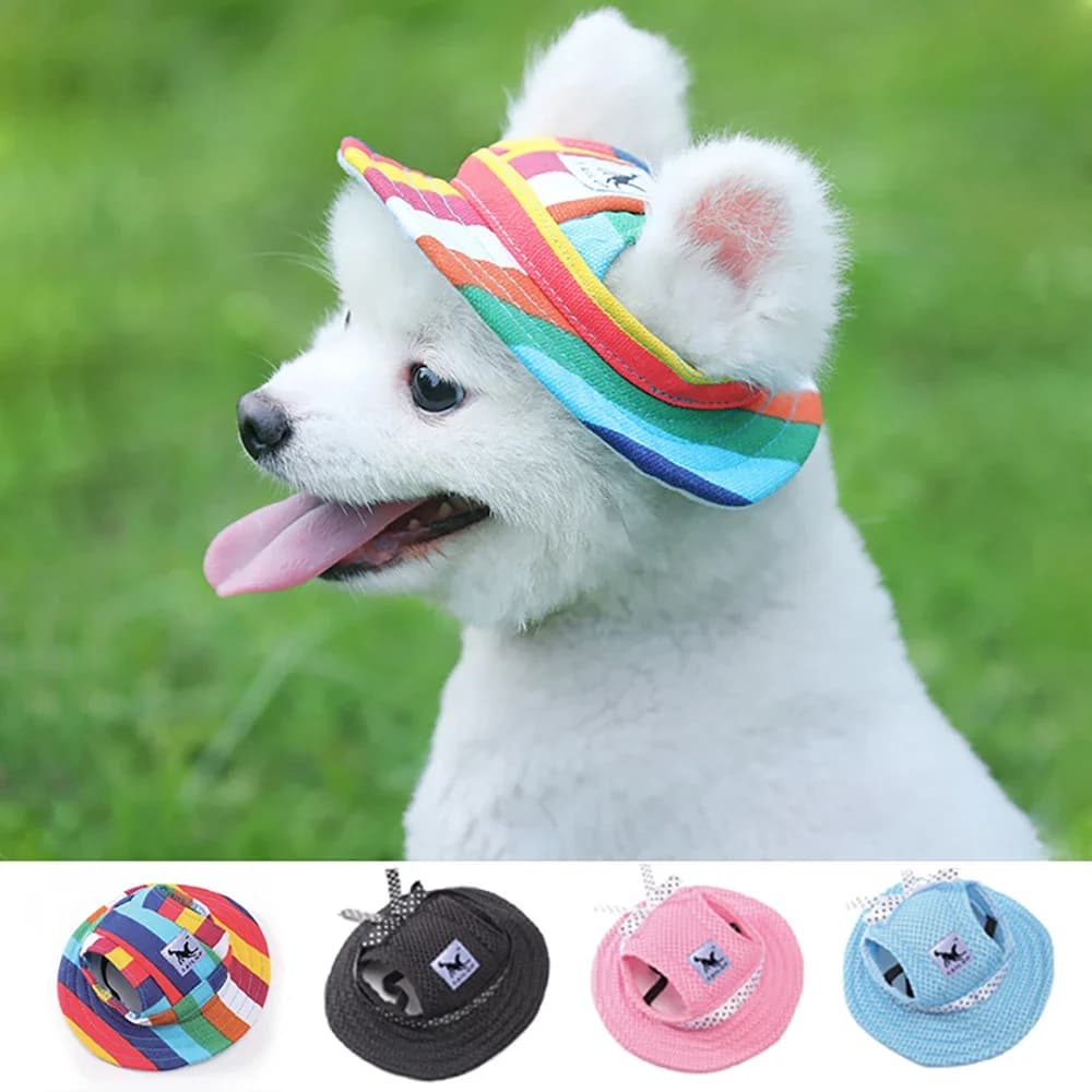 Cappello per cani e gatti, cappello da sole traspirante in tessuto a rete, per cani di piccola e media taglia, cappelli per gatti, prodotti per animali domestici