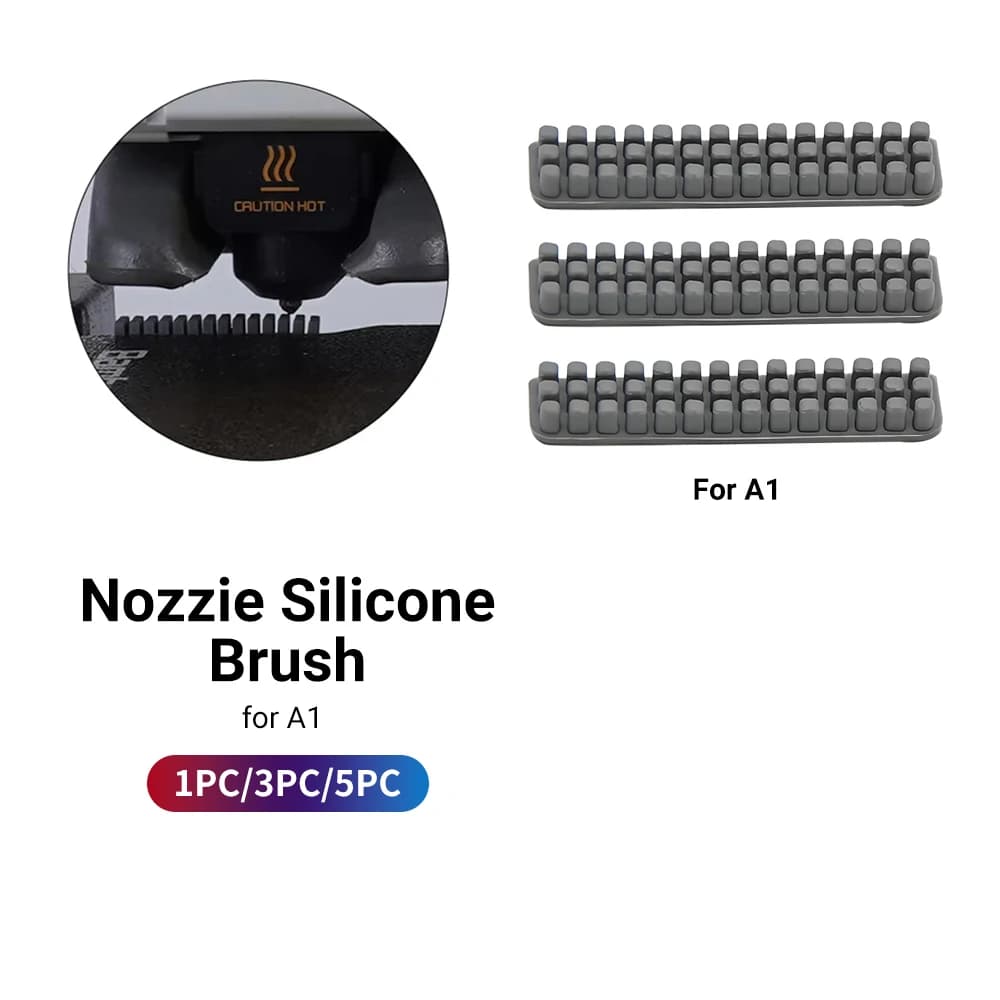 Spazzola per la pulizia della testina di stampa Bamboo Lab A1, strumento per la pulizia del piano riscaldato, spazzola in silicone per stampanti 3D Bamb Lab A1.