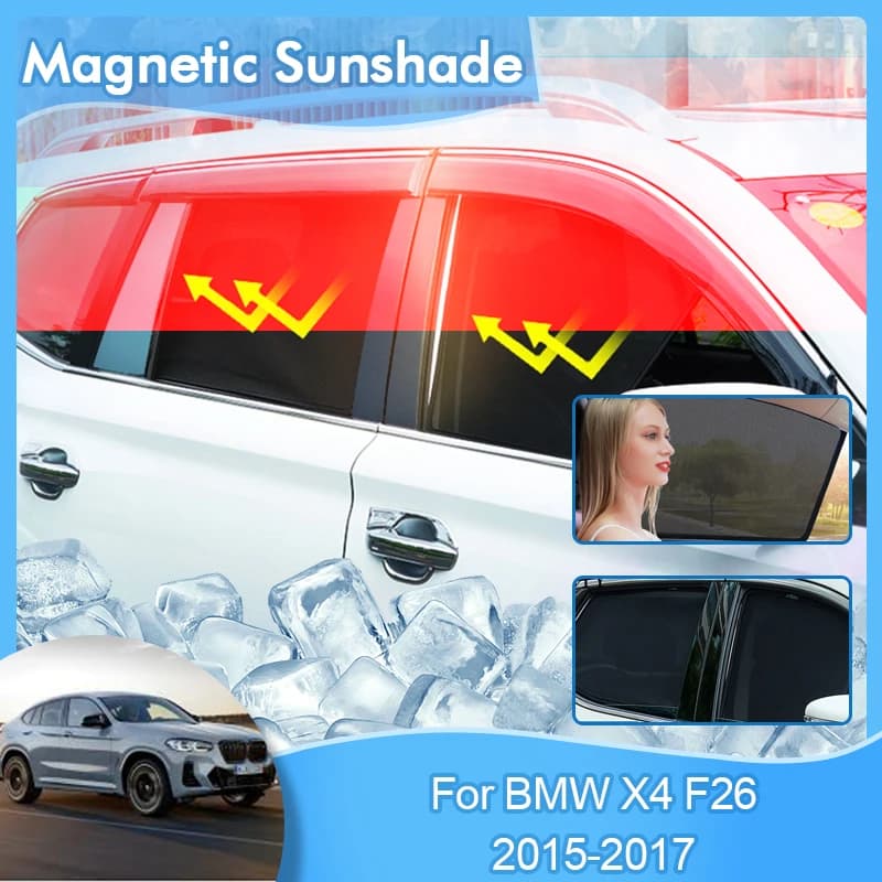 Parasole magnetico per BMW X4 F26 2015 2016 2017 Protezione UV Parasole Visiera Ombra Scudo Privacy Parabrezza Tenda Accessori