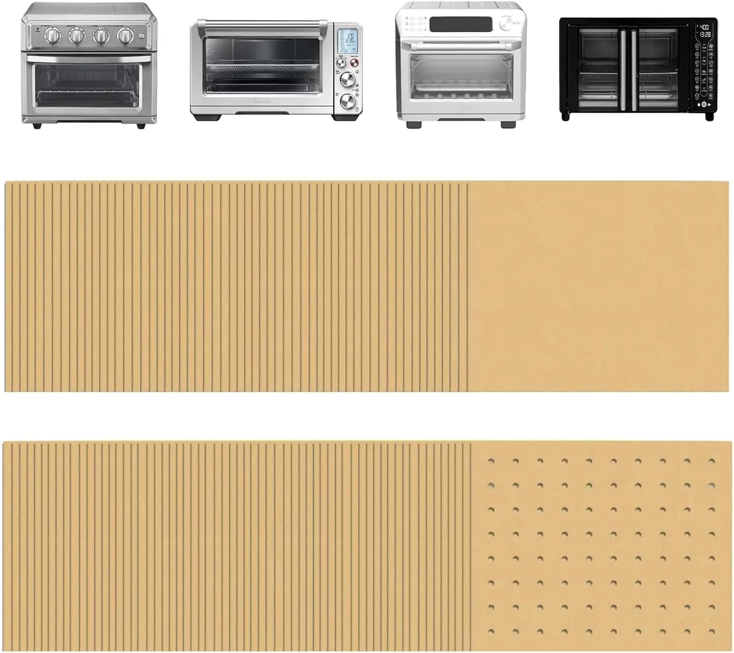 Oven paper 9x11 Inches, 170 Pieces, Perforated and Non Perforated Sheets, Combined Air Frying Set