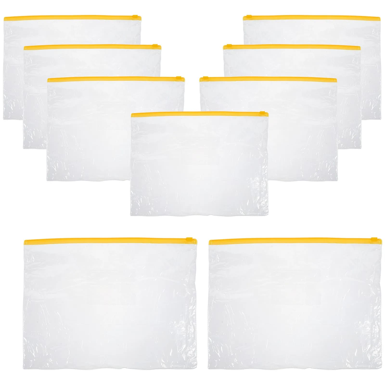 20 Pezzi Cartelle Portadocumenti in Plastica con Cerniera, Resistenti all'Usura, Formato A4, Organizzatore Portatile per Documenti, Scuola, Ufficio, Viaggi