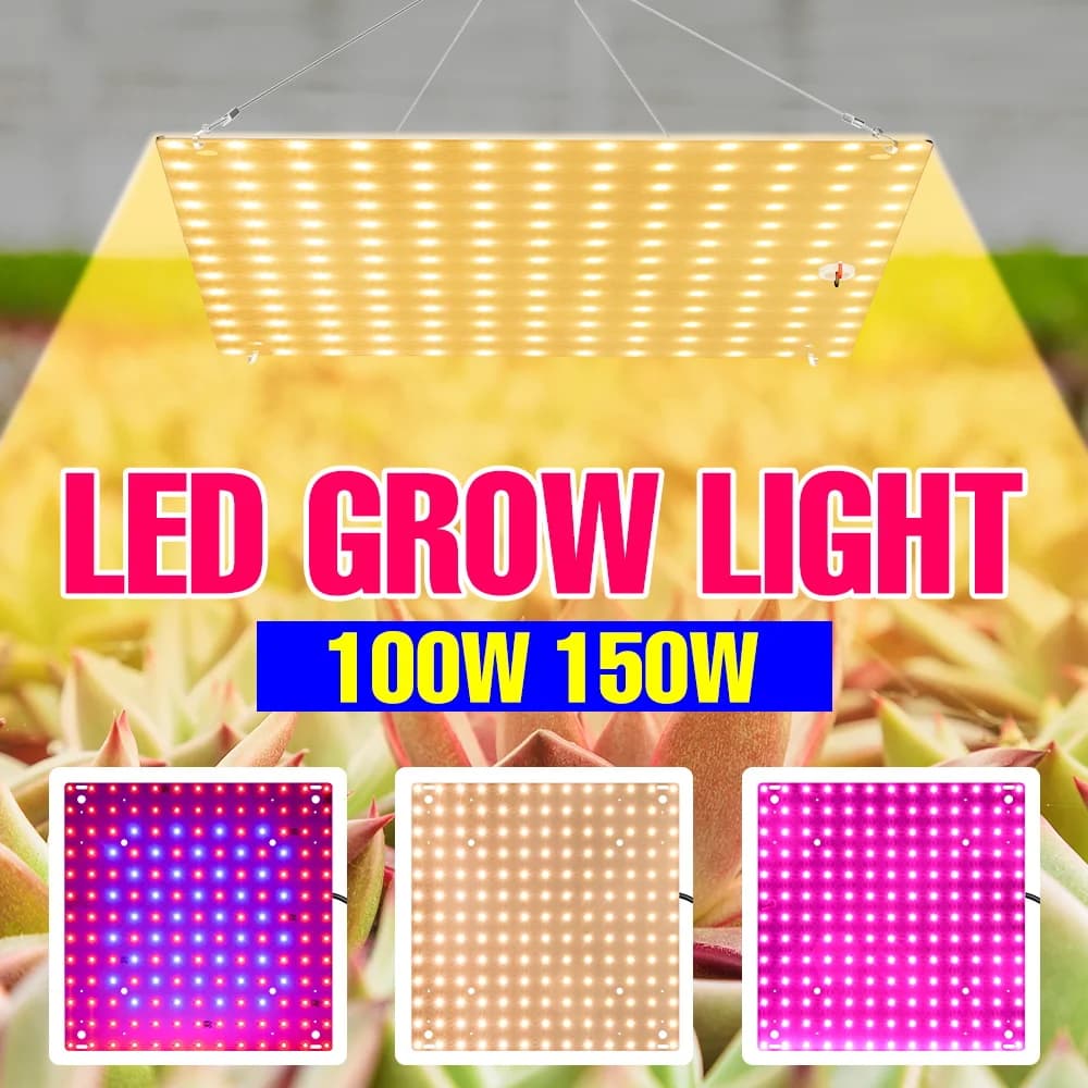 150W LED Spettro Completo Coltiva Le Luci Per Interni 220V Piatto Quantico Pianta Lampada di Riempimento Fiore Piante Grasse In Vaso Coltivazione Spina USA/UE