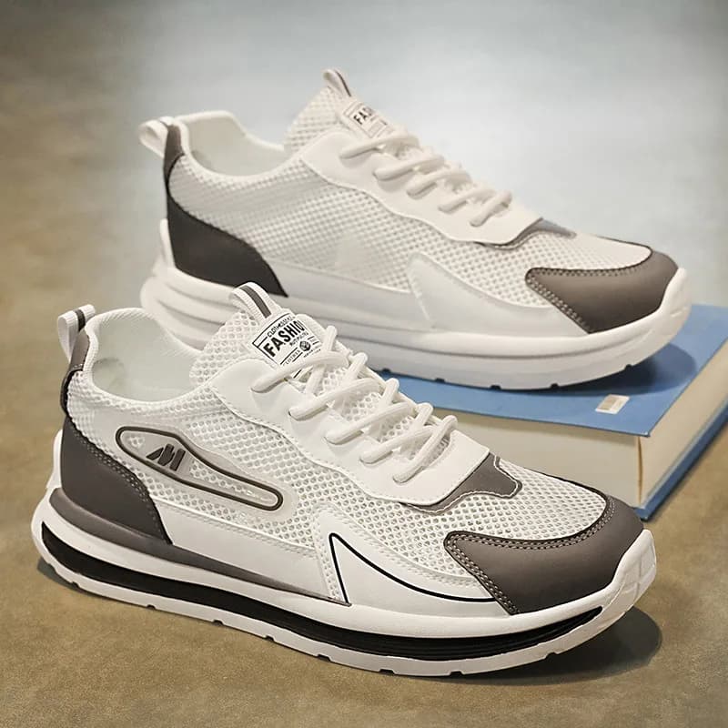 Scarpe sportive casual da uomo estive Scarpe da ginnastica versatili traspiranti Scarpe da corsa nere da esterno Scarpe da passeggio per tennis da jogging atletiche