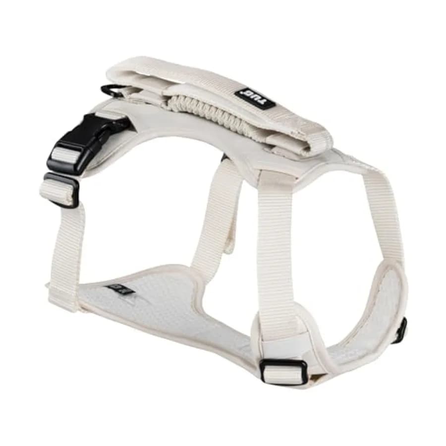 Imbracatura per cani con guinzaglio integrato attaccato magneticamente per un controllo rapido /Crema