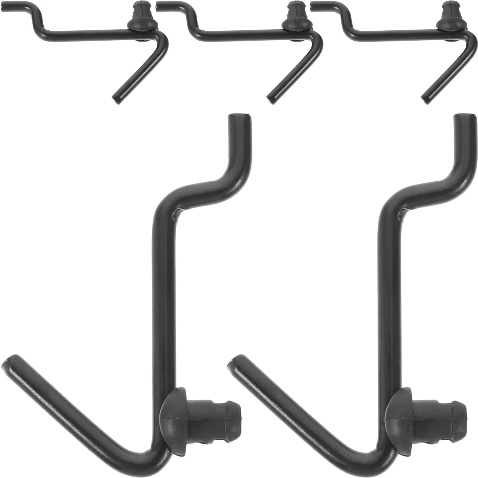 Set di 5 Ganci per Pannello Forato in Ferro Robusto con Impugnatura in Gomma per Appendere Utensili, Gioielli, Esposizione in Negozio e Casa