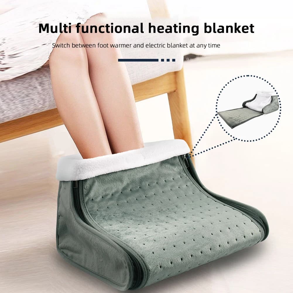 Scaldapiedi con riscaldamento elettrico Stivali da ufficio Riscaldamento domestico Scaldapiedi Coperta Regolabile 6 livelli Impostazioni di calore Scarpa riscaldata