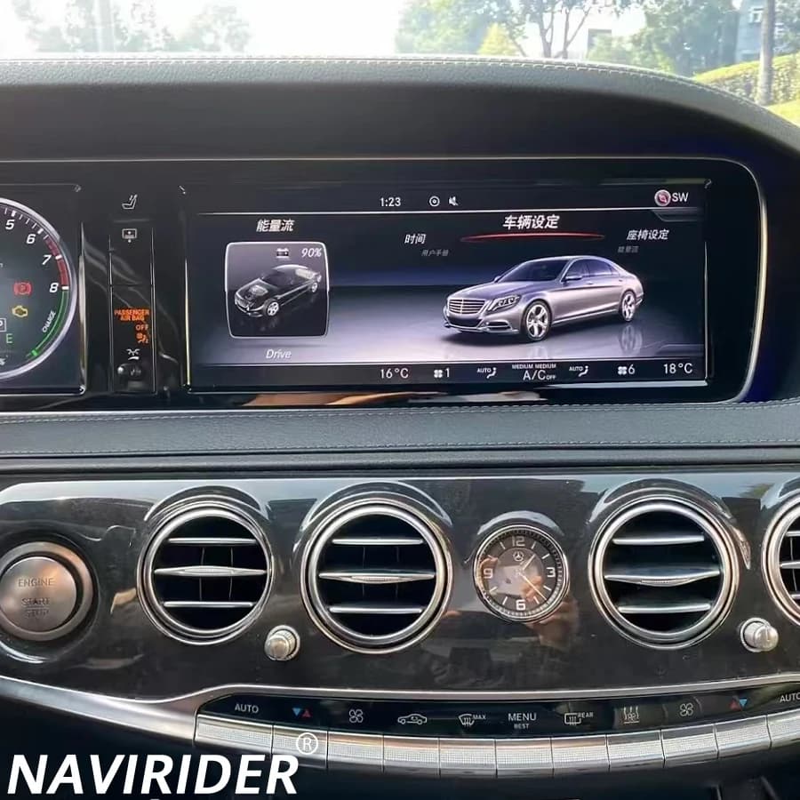 12.3inch Car Video Player Android 13 Qled Screen For Mercedes Benz S-Class W222 2014-2018 DSP GPS Carplay Navigation Multimedia