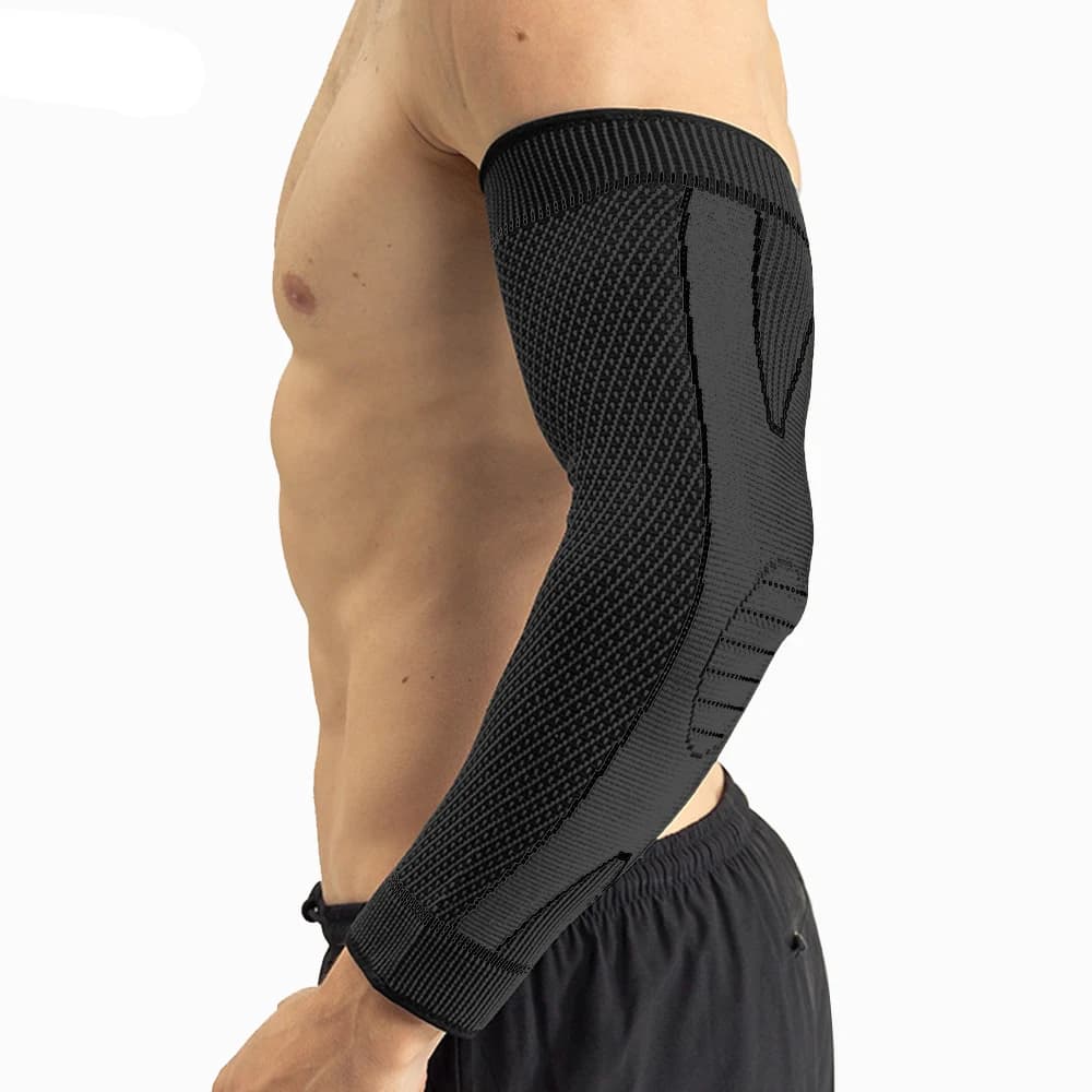 1 pcs sport arm compression sleeve anti-slip support elbow man cycling basketball football volleyball baseball tennis golf