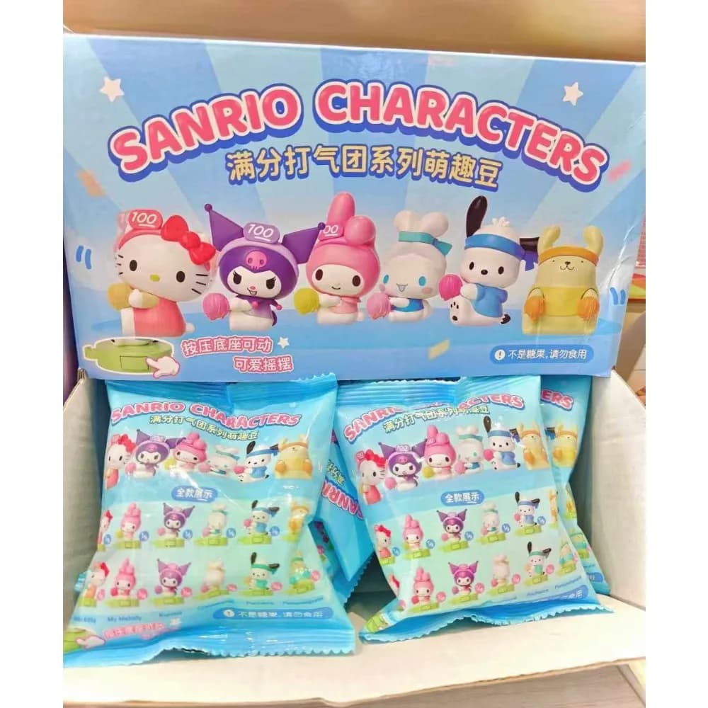 Sanrio Character Perfect Cheerleading Team series, Bag Surprise with Soul Characters, Hello Kitty, Kuromi, Mini Figurine for Desk Decoration