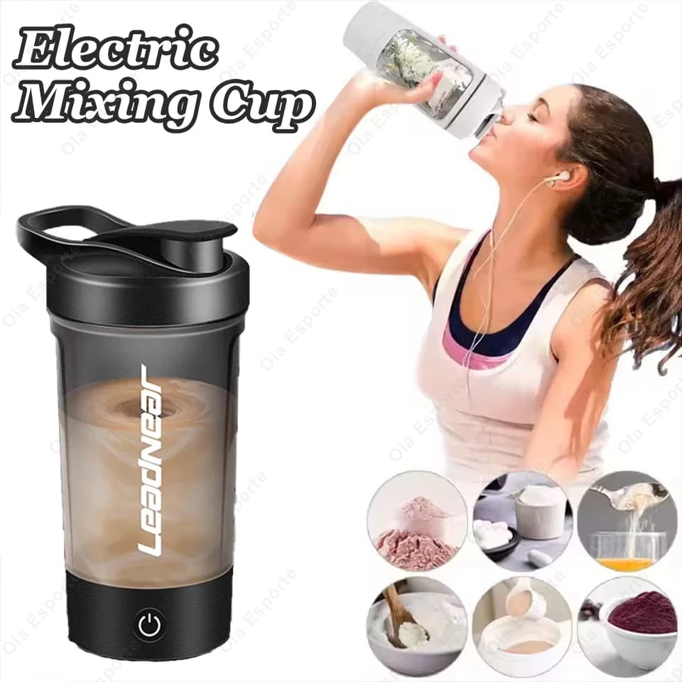 Portable electric blender, smoothie cup, automatic shaker for milk powder and protein, cup for mixing for sports and fitness