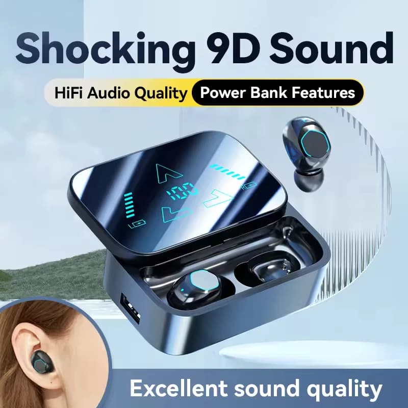 M48 High Sound Quality Wireless Bluetooth Earphone Stereo Running Noise Reduction Waterproof Headphone Sleep Game Earbud Device