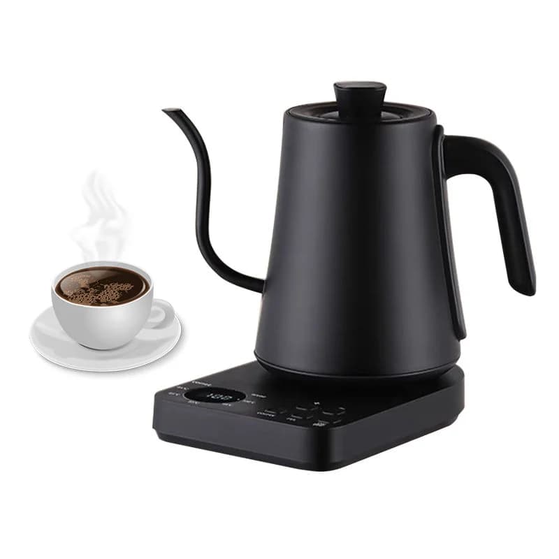 Caffettiera elettrica a collo d'oca da 1000 ml, in acciaio inossidabile, con controllo del termostato, adatta per uso domestico.