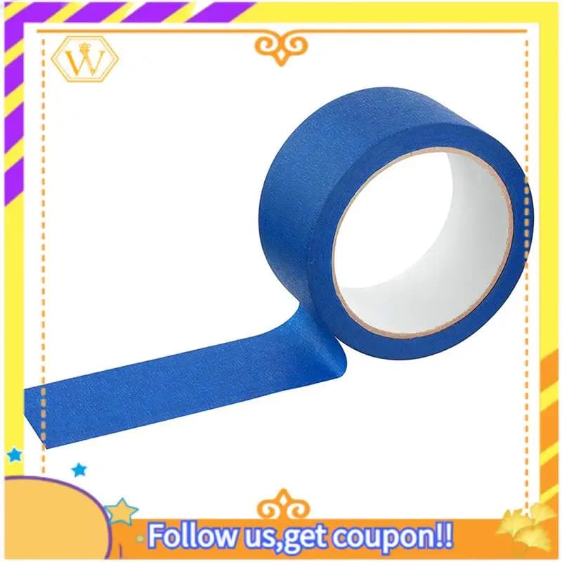 Blue 4-piece painter tape, 2 inch wide, removable adhesive tape, for home decoration, 3D printer, calligraphy and painting
