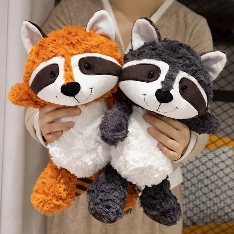 Animali di peluche Kawaii procione peluche bella volpe carino morbido bradipo bambola cuscino per ragazze bambini bambini regalo di compleanno per bambini