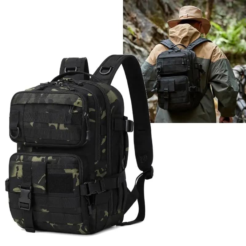 Tactical Fishing Backpack with Canvas Outdoor Travel Climbing Hiking Cycling Chest bag Richiamo Molle Large camping backpack