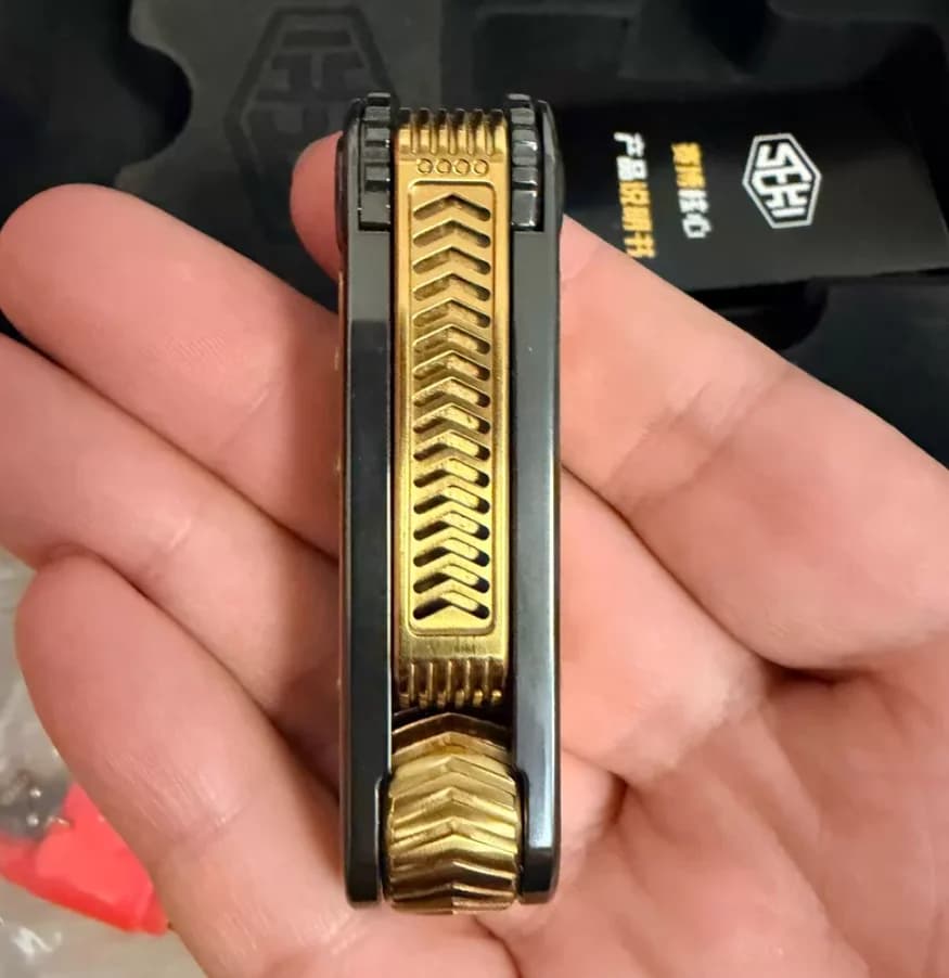 Used EDC SEKI Cyber Core 2.0 Zirconium Black Gold fidget slider decompression toy