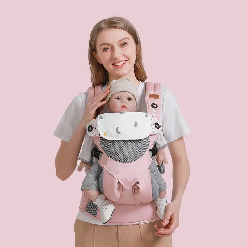 Marsupio per Neonati, Strumento Versatile per Tenere i Bambini con Spalle Orizzontali, Adatto per Uso Frontale e Posteriore Durante le Passeggiate