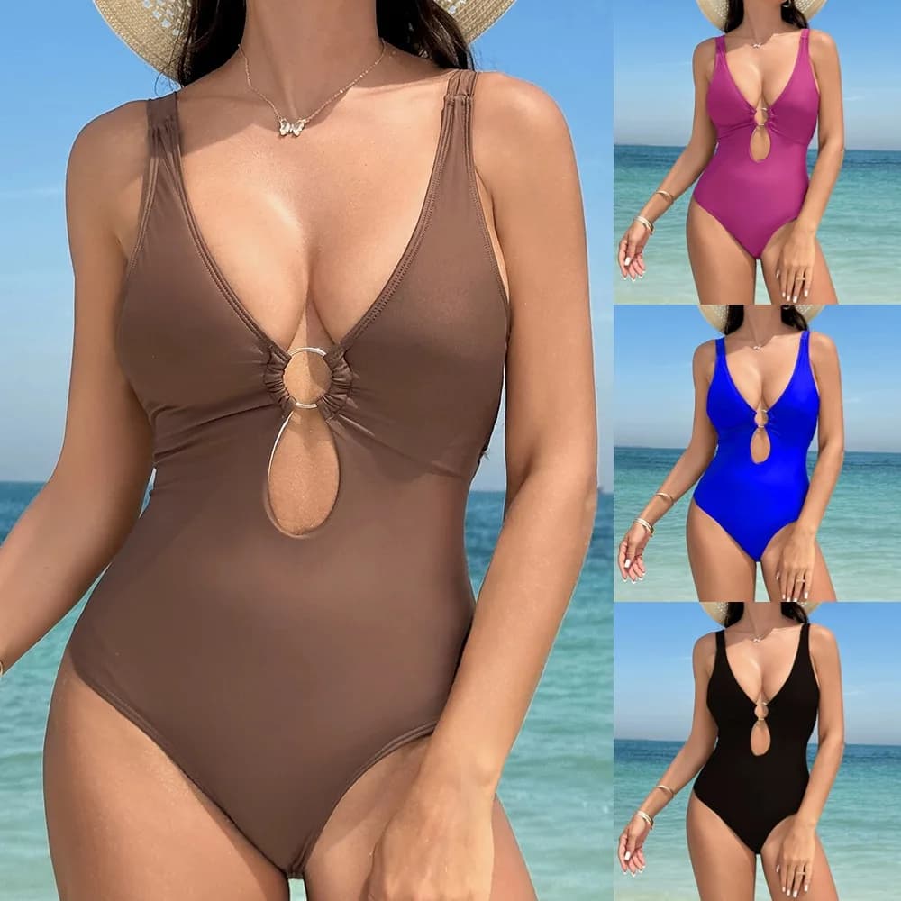 Nuovo costume da bagno sexy con lacci bikini tinta unita costume da bagno micro bikini da donna