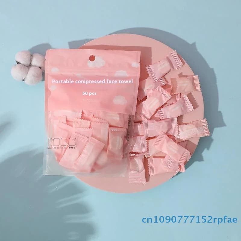 20/50 pieces mini towel compressed capsules disposable towel magic facial care tablets outdoor travel cloth paper fabric
