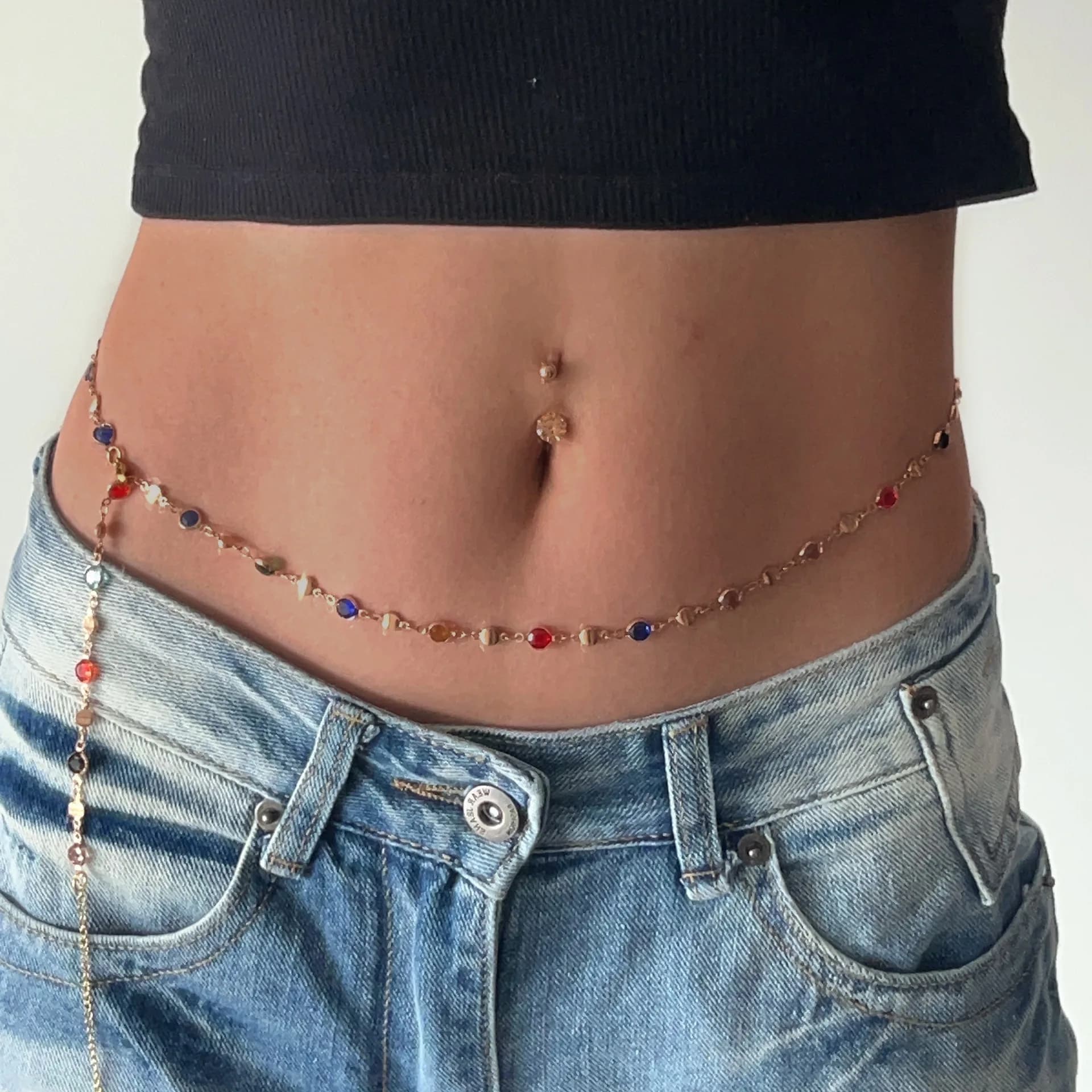 Nuova Collana Smaltata Blu con Ciondolo Evil Eye da Donna, Catena in Acciaio Inossidabile, Catena Colorata per la Vita, Regalo per Feste, Vendita all'Ingrosso