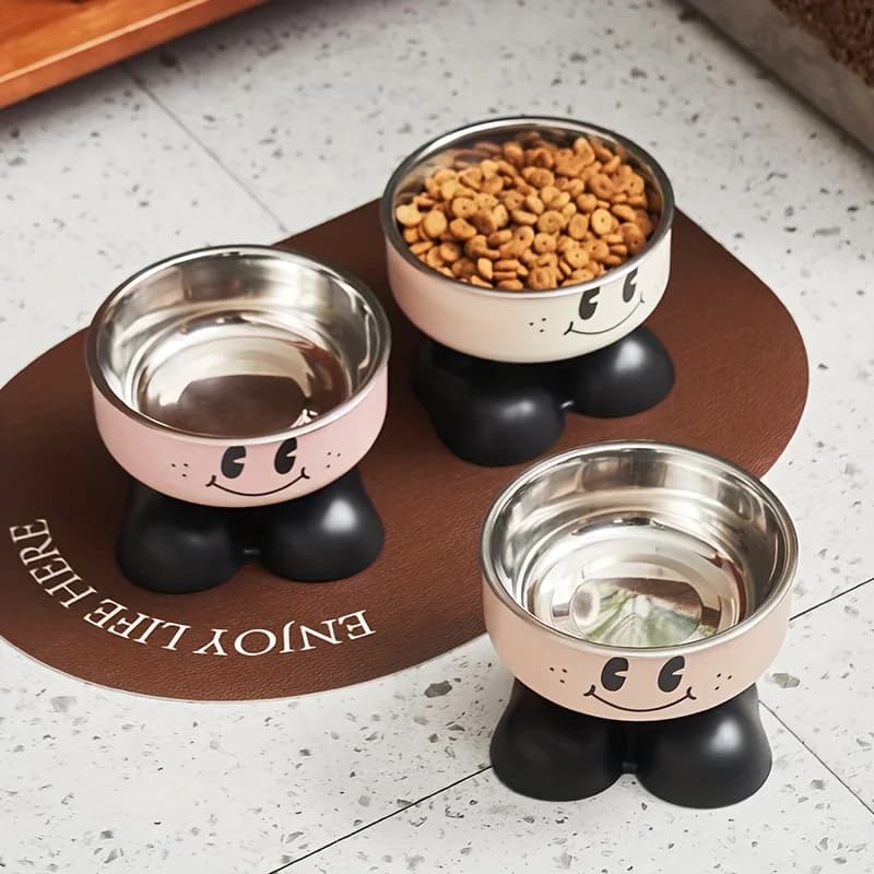 Ciotola Rialzata per Cani e Gatti in Acciaio Inossidabile, Ciotole Antiscivolo per Cibo e Acqua, per Cuccioli, Cani e Gatti di Piccola, Media e Grande Taglia