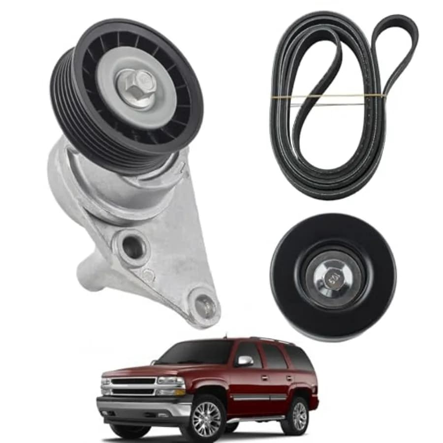 Kit Completo di Componenti per Trasmissione a Cinghia Serpentina Compatibile con Chevrolet Avalanche Silverado Express 2003-2006, GMC Sie 2002-2007