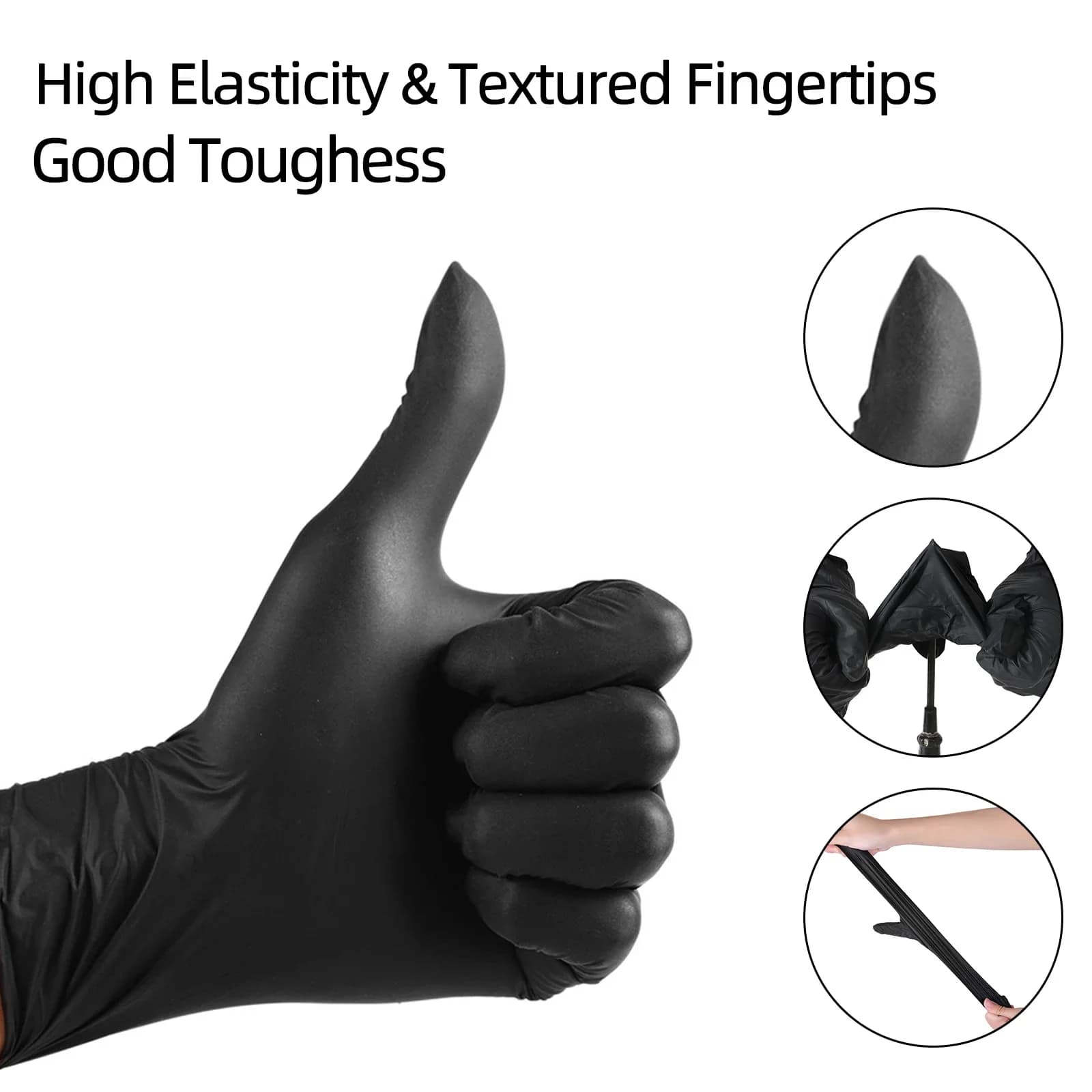 Black Nitrile Disposable Gloves High Quality Professional Disposable Glove Home Cleaning Tattoo Hair Dye Beauty
