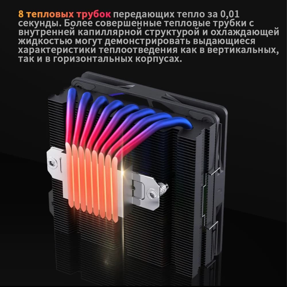 8 Heatpipes ventola di raffreddamento CPU radiatore a basso profilo Ultra sottile 4pin PWM LGA 115X 1200 1700 2011 V3 X79 X99 AM3 AM4 120mm raffreddamento CPU