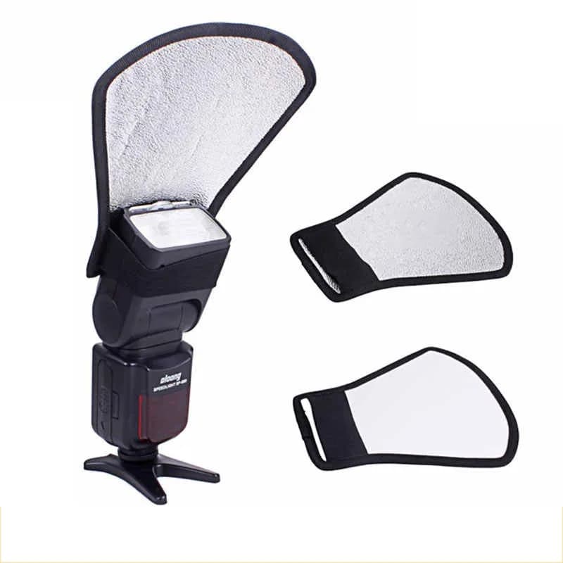 Universal 2-in-1 Flash Diffuser Softbox Photo Flash Light Silver/White Reflector Photography Accessories For Nikon Sony