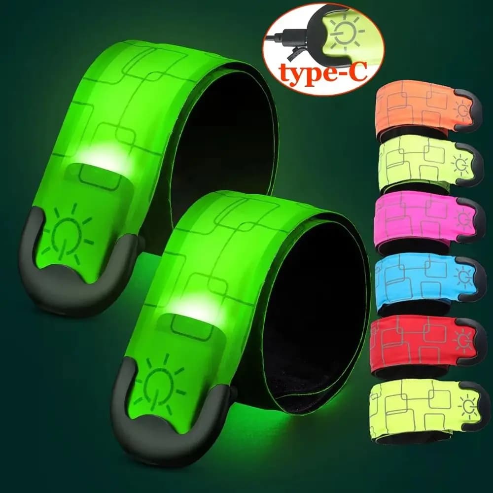 Night Running Arm Band LED Light Band Cycling Safety Arm Belt Safety Arm Belt For Outdoor Sports Warning Legs